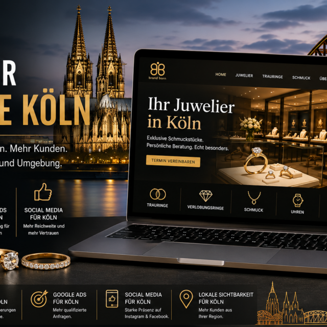 Website für Juweliere Köln, Webdesign für Juweliere Köln, SEO für Juweliere Köln, Google Ads für Juweliere Köln, Social Media für Juweliere Köln und Online Marketing für Juweliere Köln.