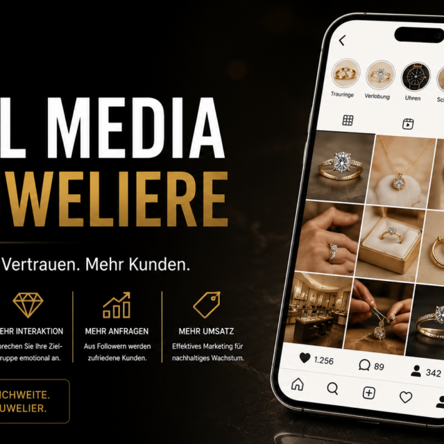 Social Media für Juweliere, Instagram für Juweliere, Facebook Marketing für Juweliere, Social Media Marketing für Juweliere, Online Marketing für Juweliere und mehr Kunden für Juweliere.