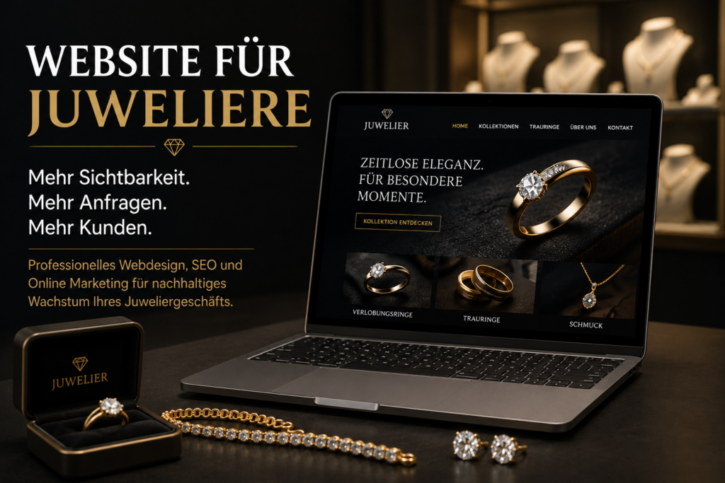 Website für Juweliere, SEO für Juweliere, Google Ads für Juweliere und professionelles Webdesign für Juweliere, SMM für Juweliere, Werbung SMM für Juweliere