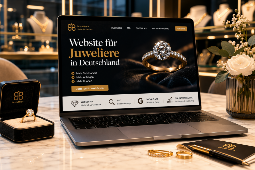 Website für Juweliere, SEO für Juweliere, Google Ads für Juweliere und professionelles Webdesign für Juweliere, Deutschland SEO. - Brand Born Website SEO SMM Digital Marketing Website für Juweliere, SEO für Juweliere, Google Ads für Juweliere und professionelles Webdesign für Juweliere, Deutschland SEO.