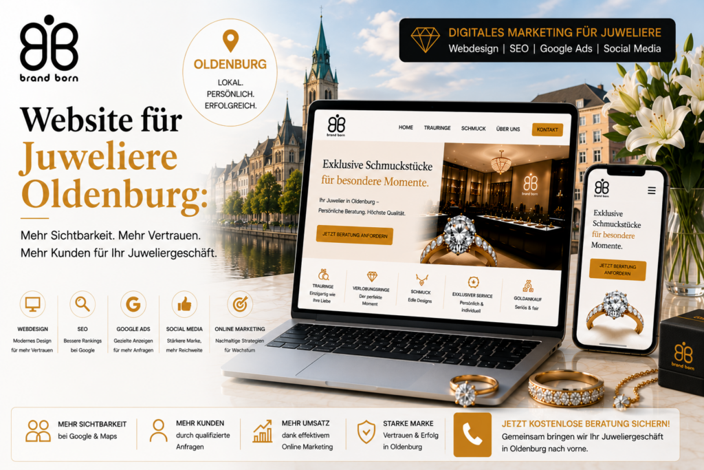 Website für Juweliere Oldenburg, SEO für Juweliere Oldenburg, Webdesign für Juweliere Oldenburg und Google Ads für Juweliere Oldenburg.