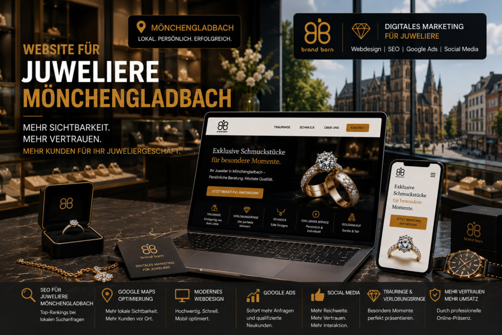 Website für Juweliere Mönchengladbach, SEO für Juweliere Mönchengladbach, Google Ads für Juweliere Mönchengladbach, SMM für Juweliere Mönchengladbach.