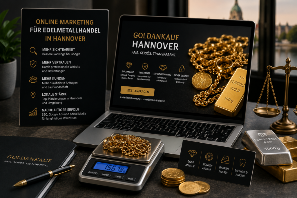 Webdesign Edelmetallhandel Hannover, Webdesign Goldankauf Hannover, SEO Edelmetallhandel Hannover, Website erstellen Edelmetallhandel Hannover