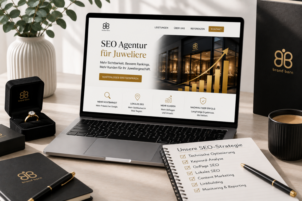 SEO Agentur für Juweliere, SEO für Juweliere, Juwelier Marketing Agentur, Google Ranking für Juweliere, Lokales SEO für Juweliere und mehr Kunden für Juweliere. - Brand Born Website SEO SMM Digital Marketing SEO Agentur für Juweliere, SEO für Juweliere, Juwelier Marketing Agentur, Google Ranking für Juweliere, Lokales SEO für Juweliere und mehr Kunden für Juweliere.