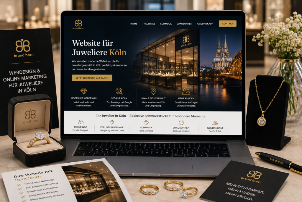 Website für Juweliere Köln, Webdesign für Juweliere Köln, SEO für Juweliere Köln, Google Ads für Juweliere Köln, Social Media für Juweliere Köln und Online Marketing für Juweliere Köln.