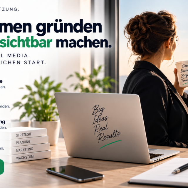 Unternehmen gründen und online sichtbar werden: Website, Local SEO und Social Media von Anfang an strategisch für Reichweite und neue Kunden nutzen.